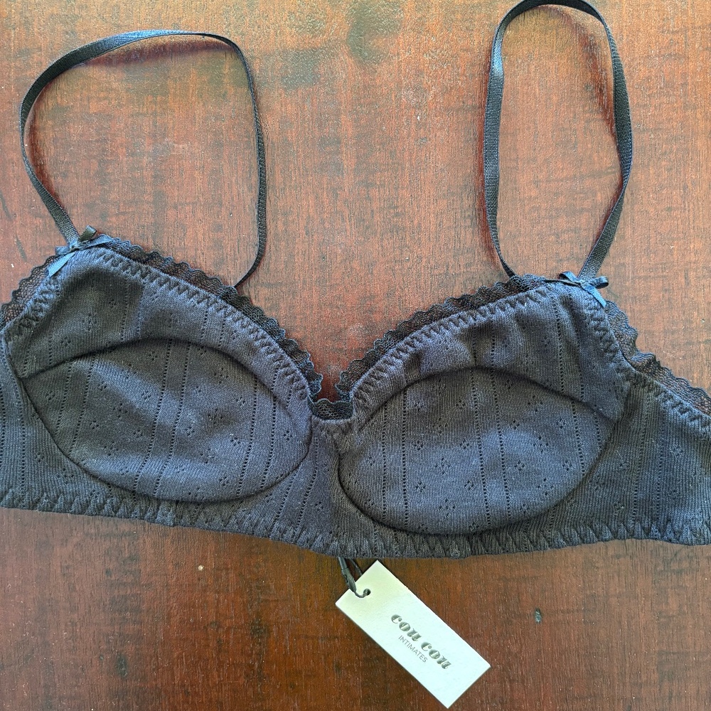 Cou Cou Intimates Balconette Black Bralette - Picture 3 of 6